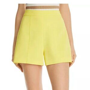 Alice and Olivia Hera High-Rise Seamed Shorts